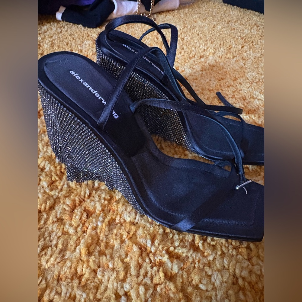 Alexander Wang Black Strappy Heels